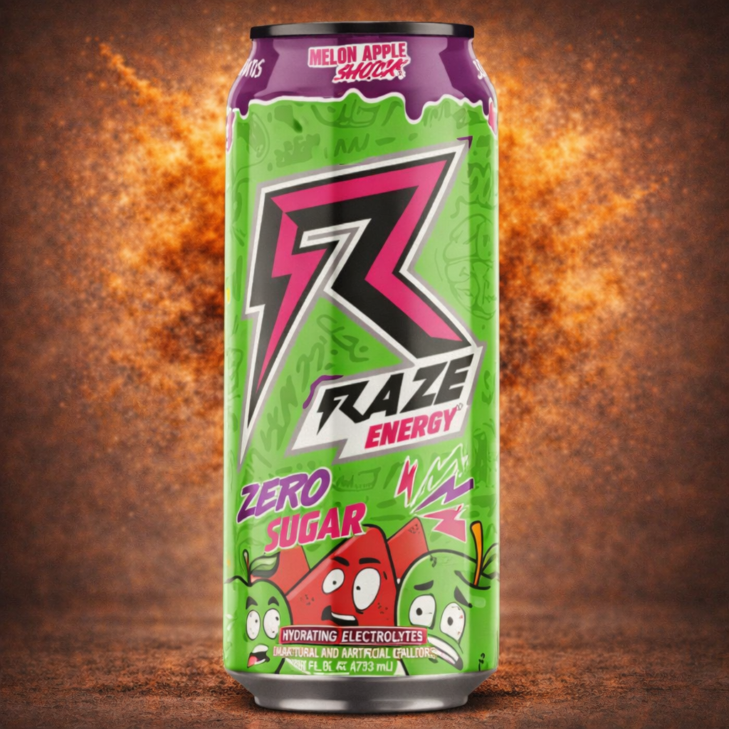 Raze Energy Melon Apple 473mL avec 151,36mg de Caféine